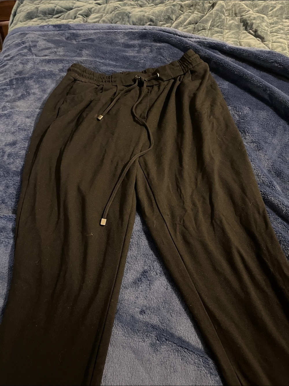 Men's Black Drawstring Lounge Pants
